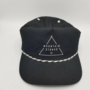 Tinlid Mountain Stones Black Athletic Snapback Hat